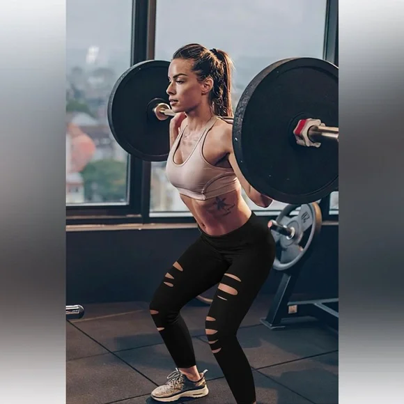 NWOT - Black High-Waisted Leggings - Picture 3 of 12